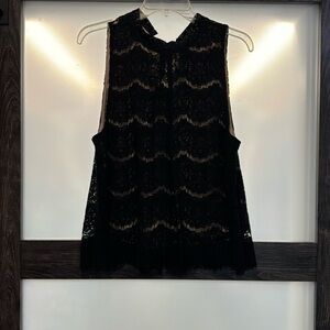 Love Fire Juniors Black Laced Tank XL